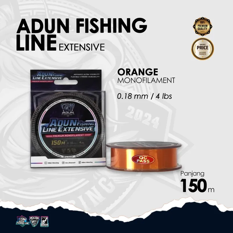 Adun Fishing Line Extensive 150m · Oren Bening 0,18 mm