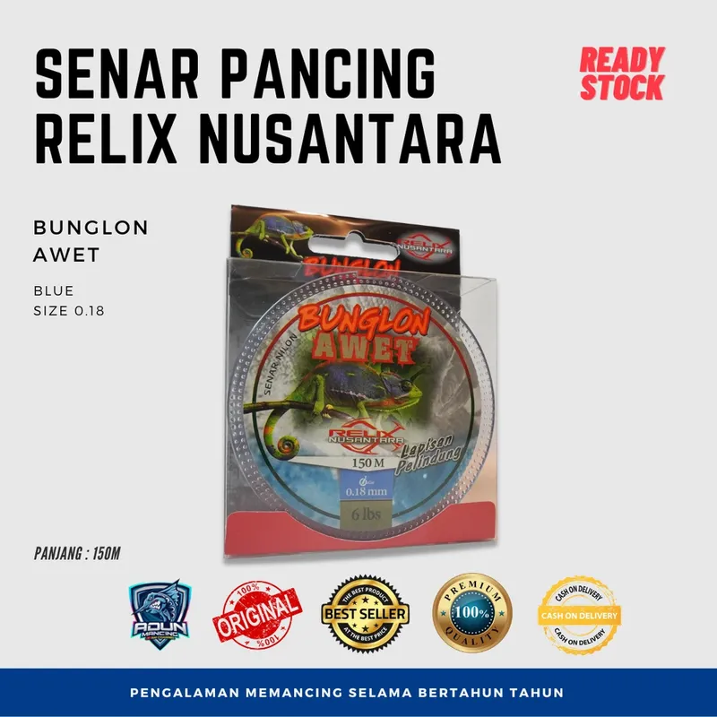 Senar Relix Nusantara Awet 150m · 0,18 mm