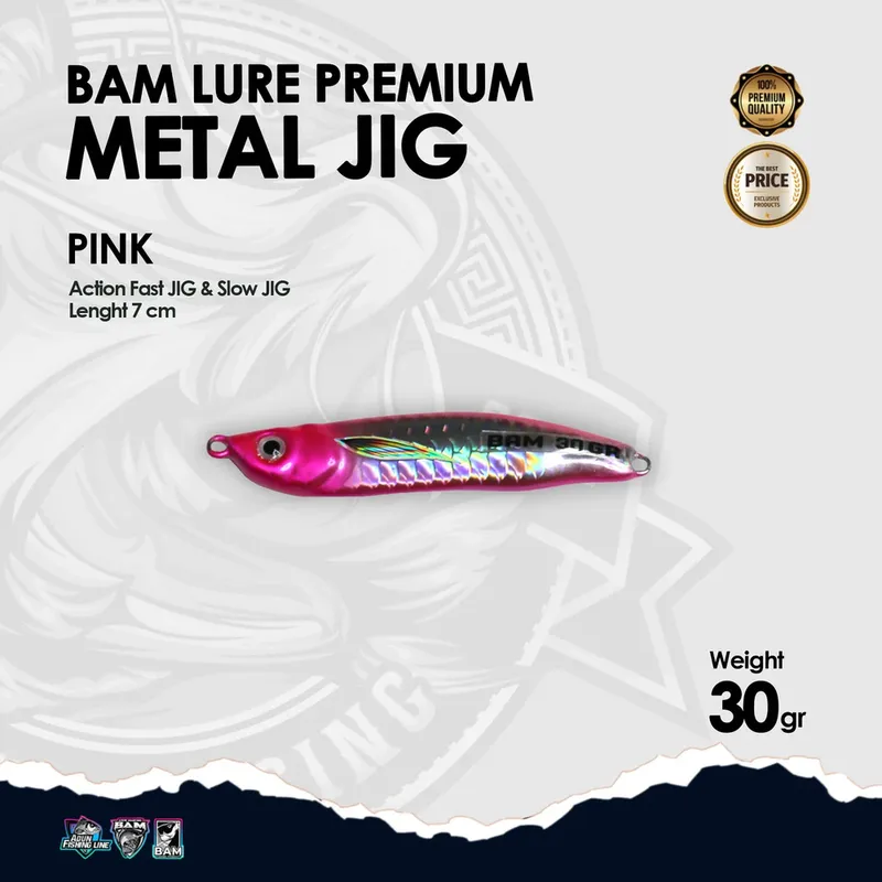 BAM Lure Premium Metal Jig · 30 gr Pink