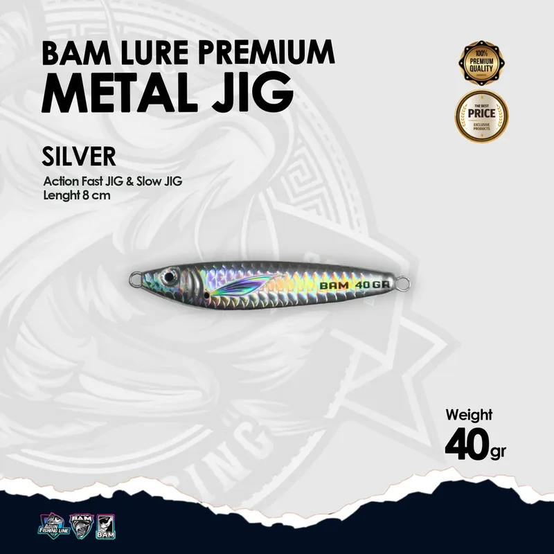 BAM Lure Premium Metal Jig · 40 gr Silver