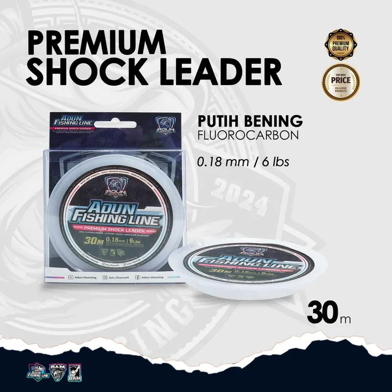 Adun Fishing Line Premium Shock Leader · 0,18 mm / 6 lbs · 30 Meter