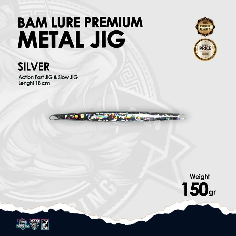 BAM Lure Premium Metal Jig · 150 gr Silver