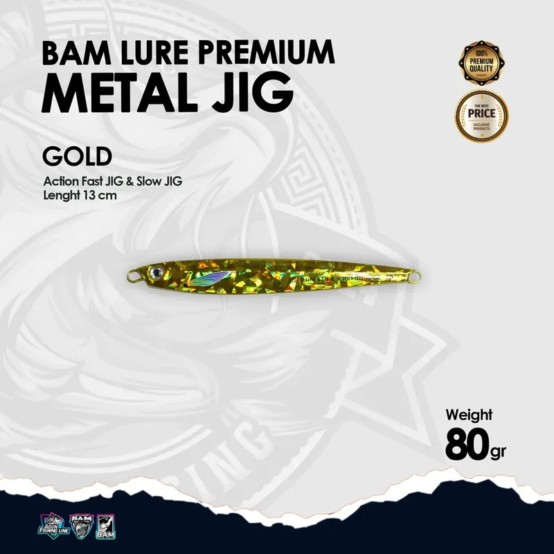 BAM Lure Premium Metal Jig · 80 gr Gold