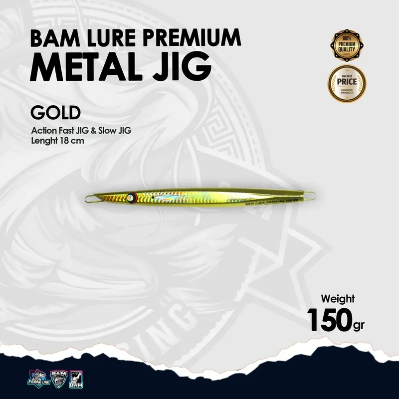 BAM Lure Premium Metal Jig · 150 gr Gold