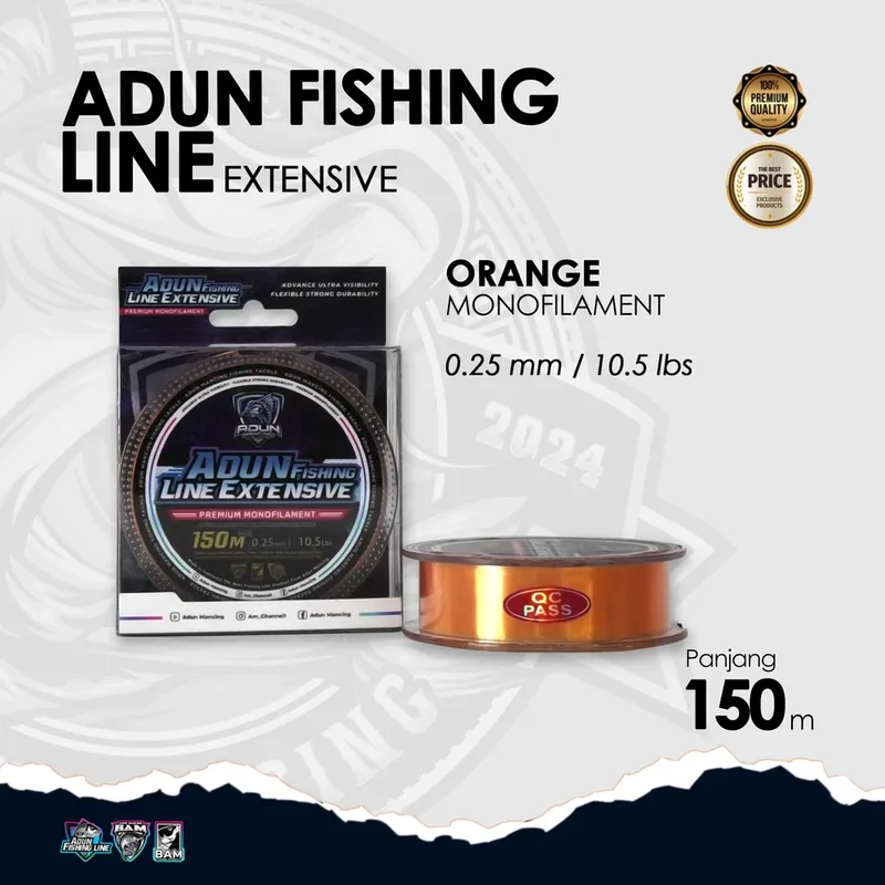 Adun Fishing Line Extensive 150m · Oren Bening 0,25 mm