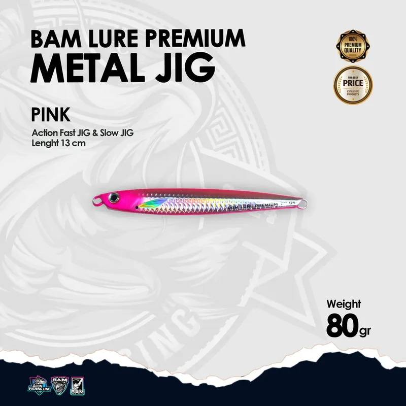 BAM Lure Premium Metal Jig · 80 gr Pink