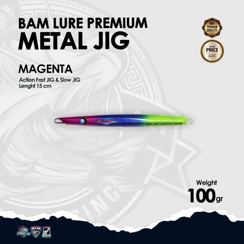 BAM Lure Premium Metal Jig · 100 gr Magenta