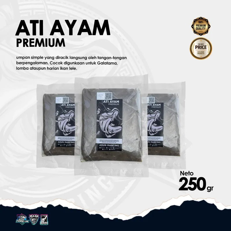 Umpan Lele Ati Ayam Premium 250 gr
