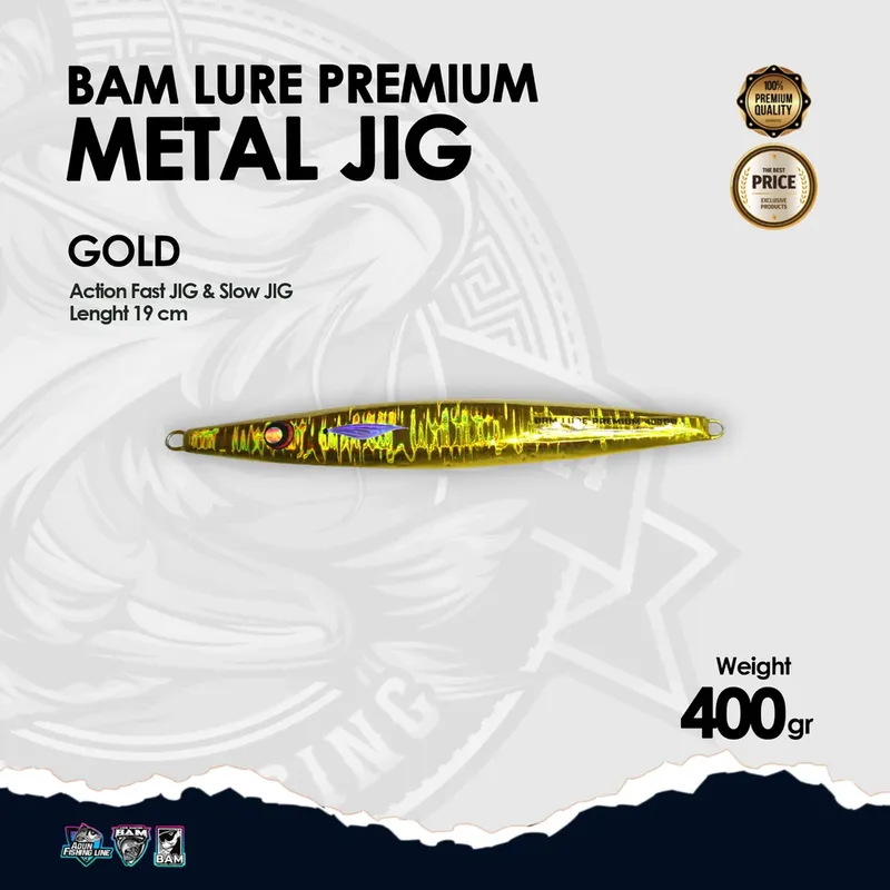 BAM Lure Premium Metal Jig · 400 gr Gold