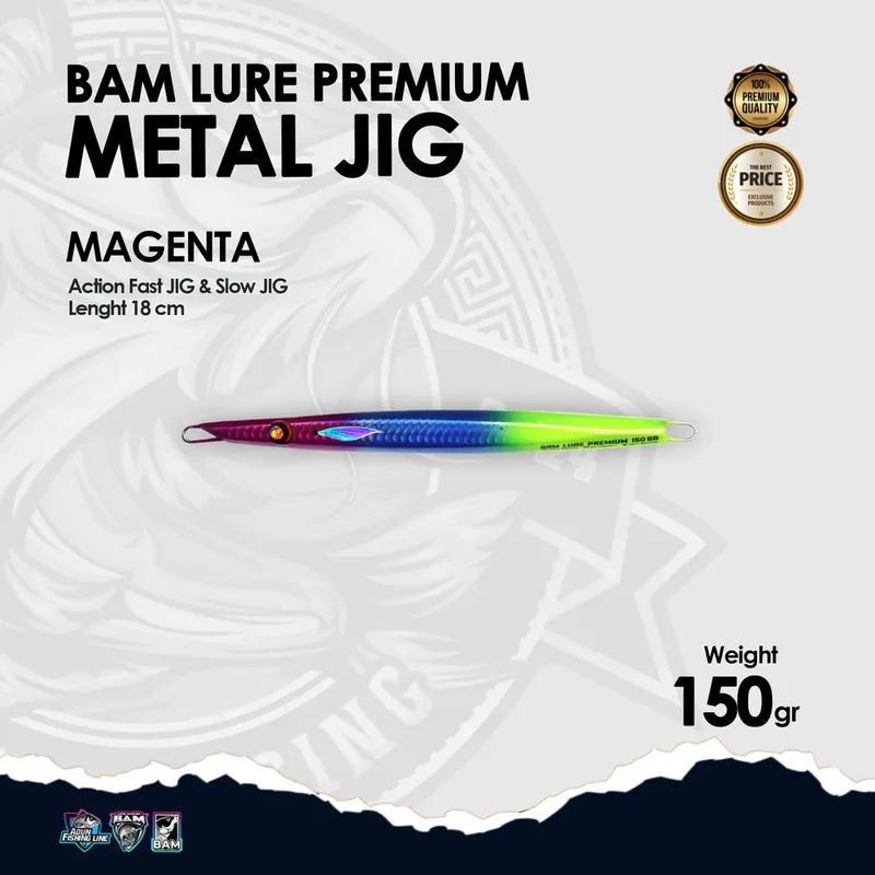 BAM Lure Premium Metal Jig · 150 gr Magenta