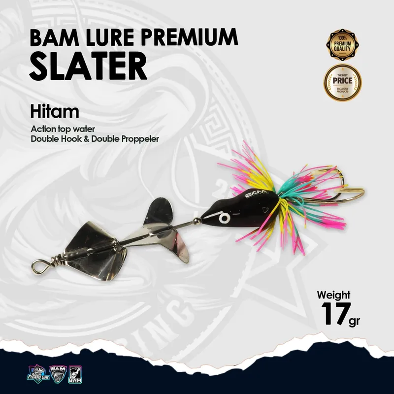 BAM Lure Premium Slater · Action Top Water · Hitam