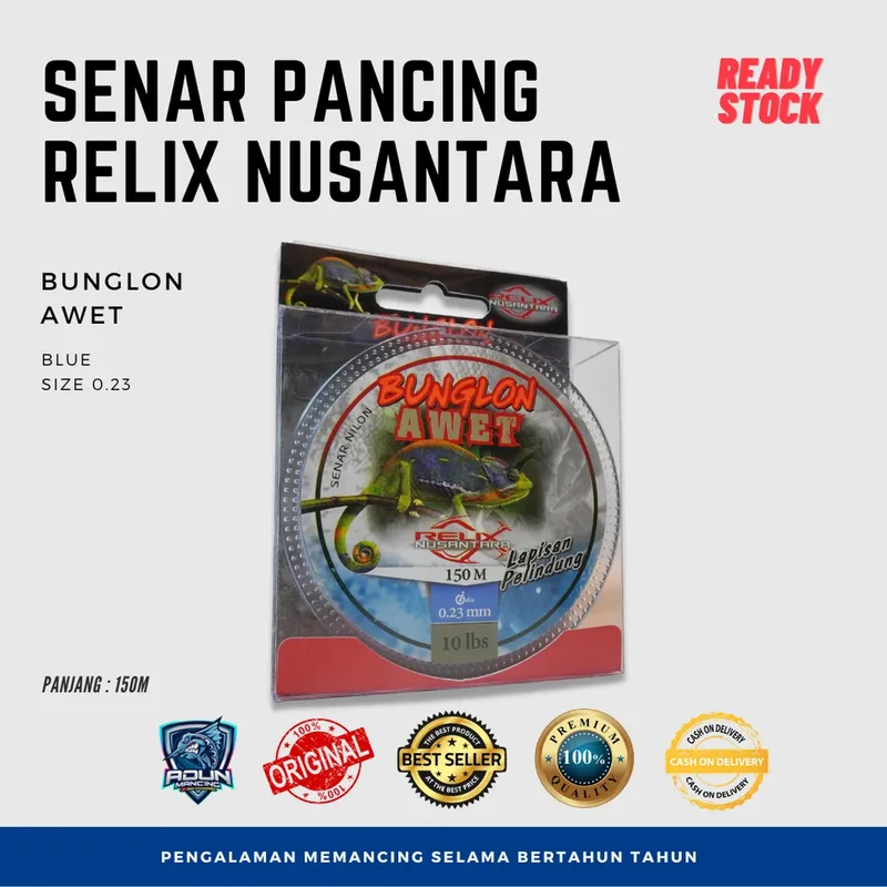 Senar Relix Nusantara Awet 150m · 0,23 mm