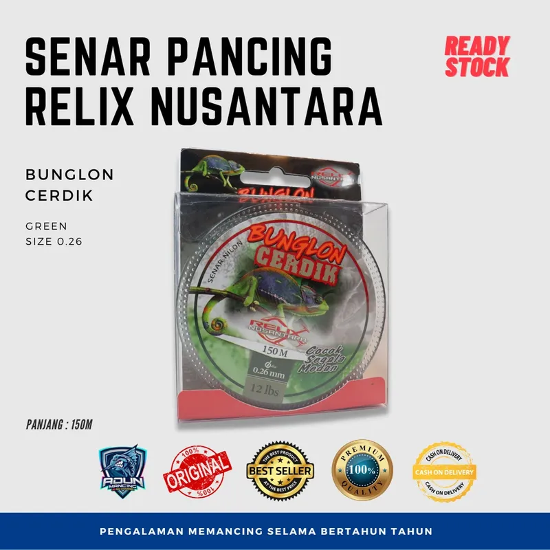 Senar Relix Nusantara Cerdik 150m · 0,26 mm