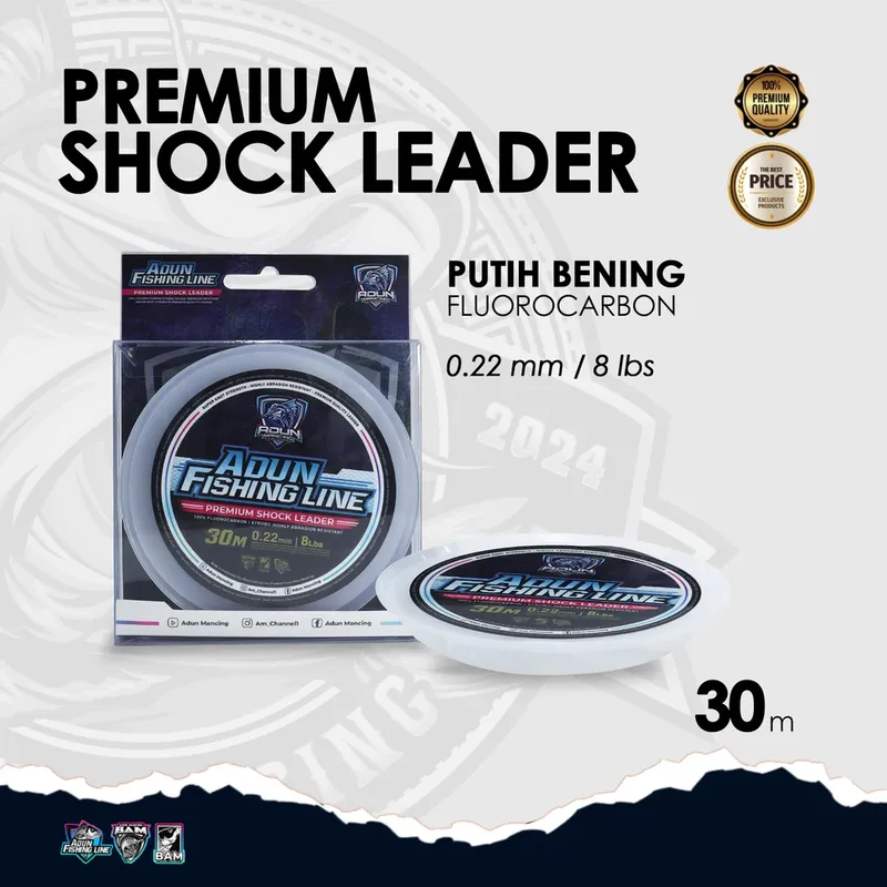 Adun Fishing Line Premium Shock Leader · 0,22 mm / 8 lbs · 30 Meter