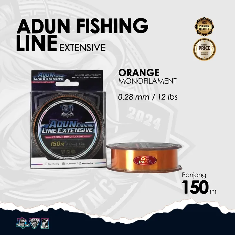 Adun Fishing Line Extensive 150m · Oren Bening 0,28 mm