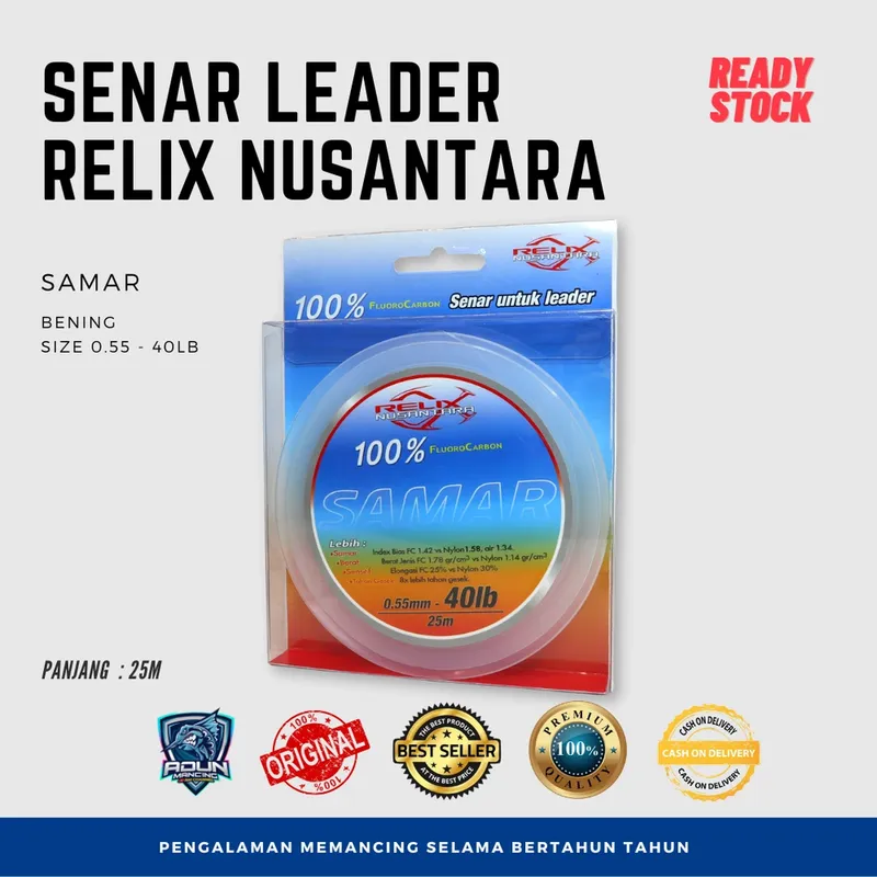 Senar Leader Samar Relix Nusantara Flurocarbon · 40 lb