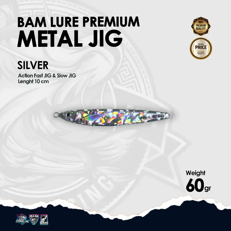 BAM Lure Premium Metal Jig · 60 gr Silver