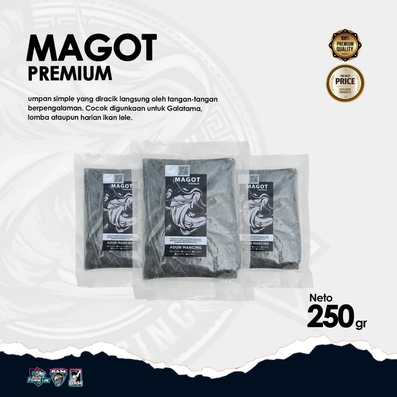 Umpan Lele Magot Premium 250 gr