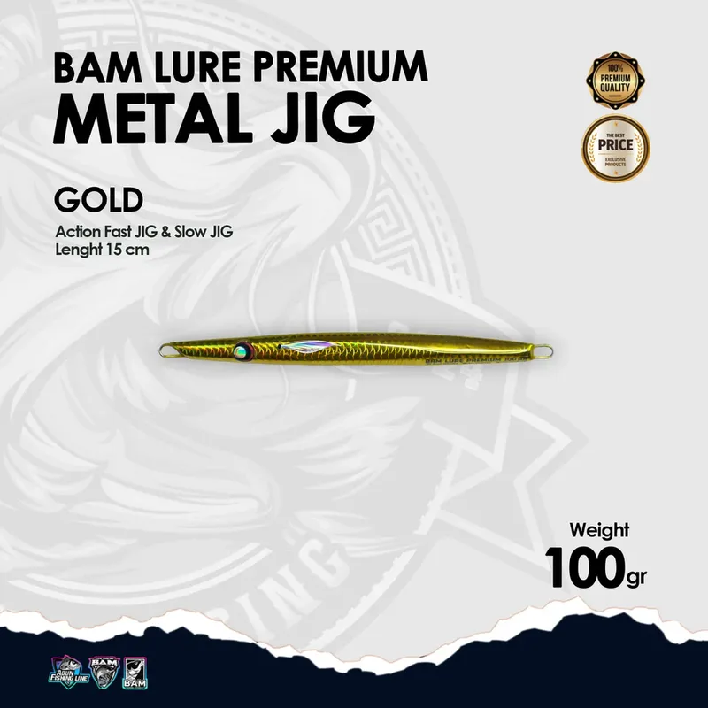 BAM Lure Premium Metal Jig · 100 gr Gold