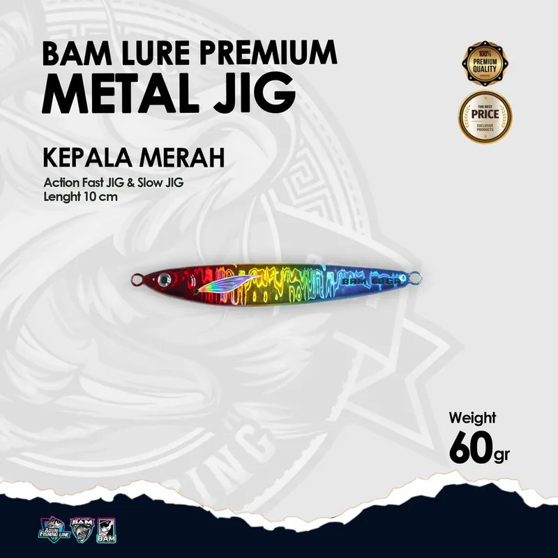 BAM Lure Premium Metal Jig · 60 gr Kepala Merah