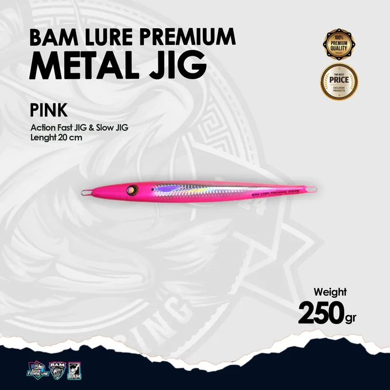 BAM Lure Premium Metal Jig · 250 gr Pink