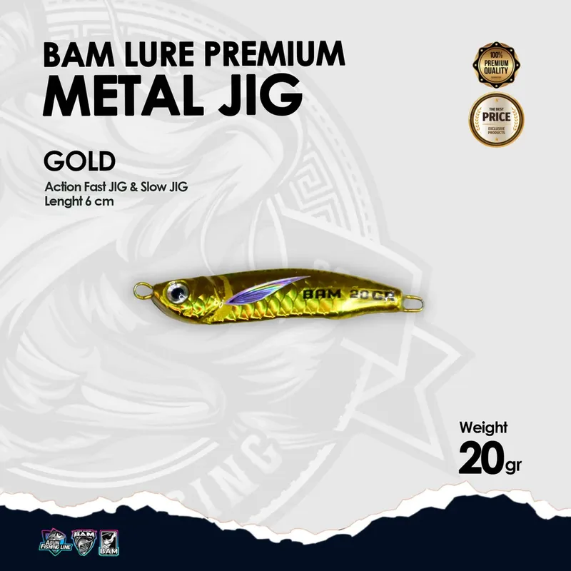BAM Lure Premium Metal Jig · 20 gr Gold