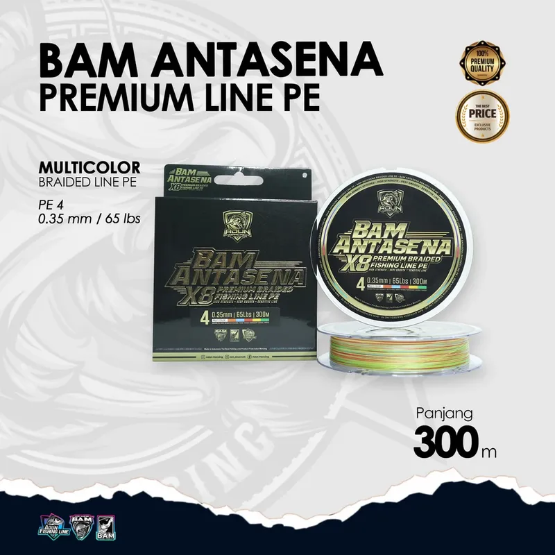 BAM Antasena Premium Line PE 300m · 0,35 mm / 65 lbs PE 4