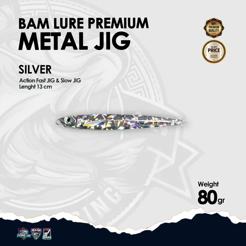 BAM Lure Premium Metal Jig · 80 gr Silver