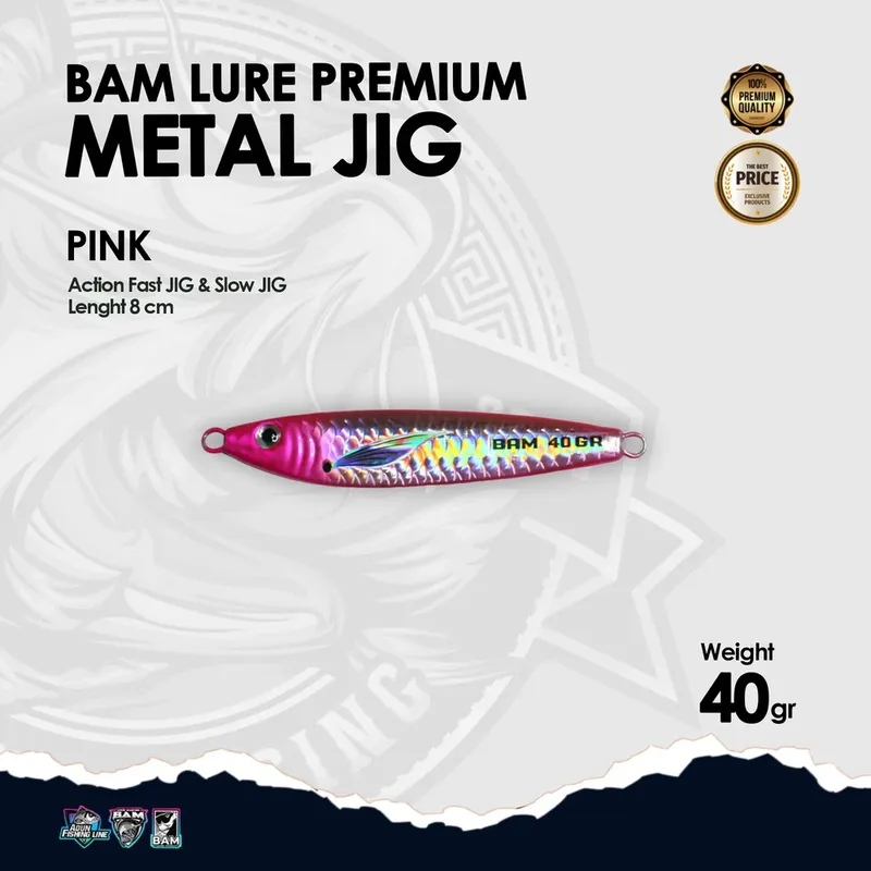 BAM Lure Premium Metal Jig · 40 gr Pink