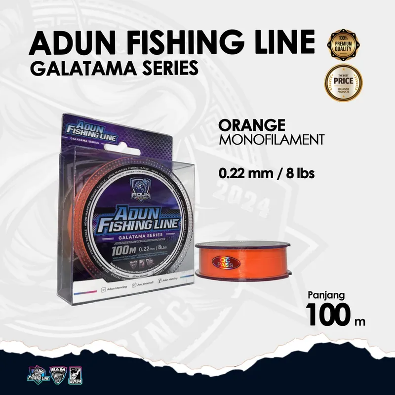 Adun Fishing Line Galatama Series 100m · 0,22 Oren Stabilo