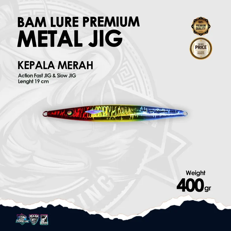 BAM Lure Premium Metal Jig · 400 gr Kepala Merah