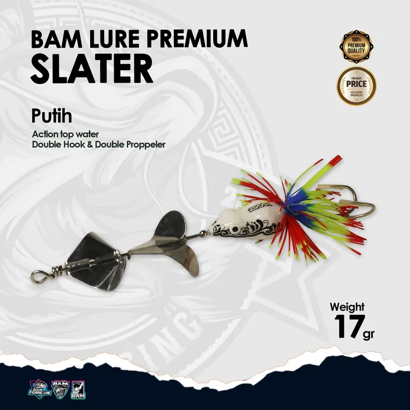 BAM Lure Premium Slater · Action Top Water · Putih
