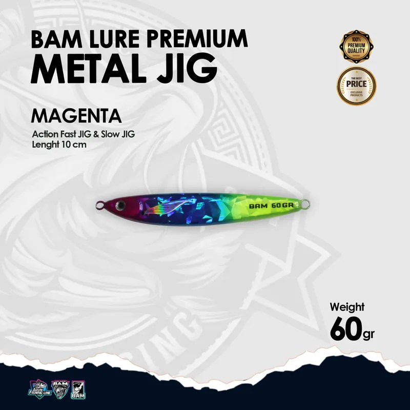 BAM Lure Premium Metal Jig · 60 gr Magenta