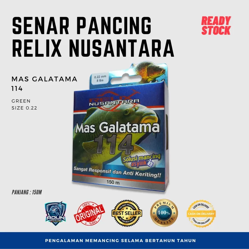 Senar Relix Mas Galatama 114 150m · 0,22 mm