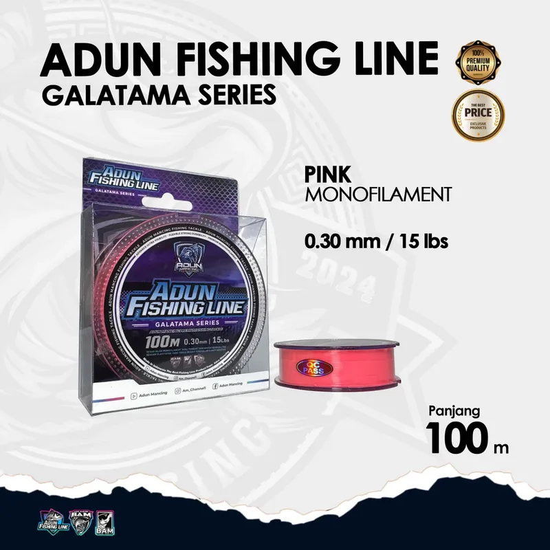 Adun Fishing Line Galatama Series 100m · 0,30 Pink Stabilo