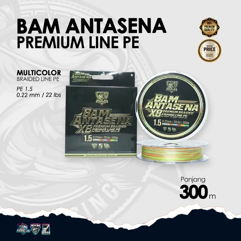 BAM Antasena Premium Line PE 300m · 0,22 mm /22 lbs PE 1,5