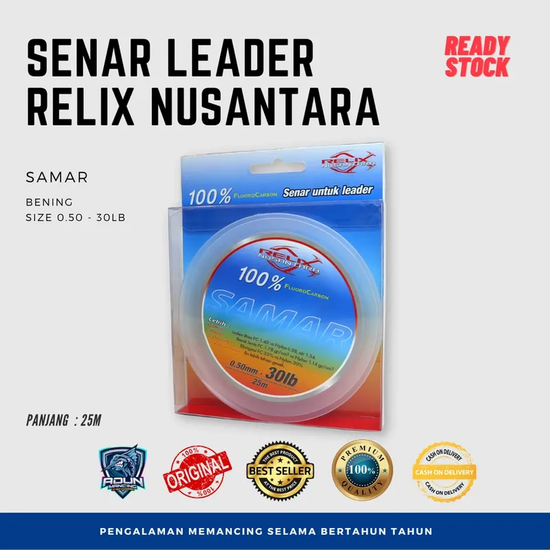Senar Leader Samar Relix Nusantara Flurocarbon · 30 lb