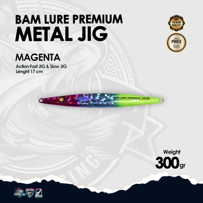 BAM Lure Premium Metal Jig · 300 gr Magenta