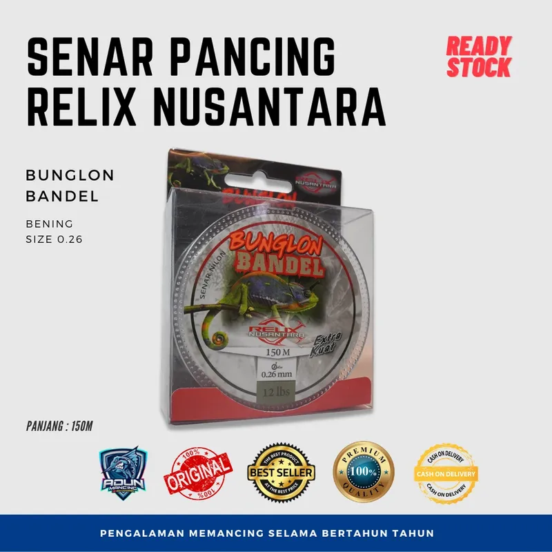 Senar Relix Nusantara Bandel 150m · 0,26 mm