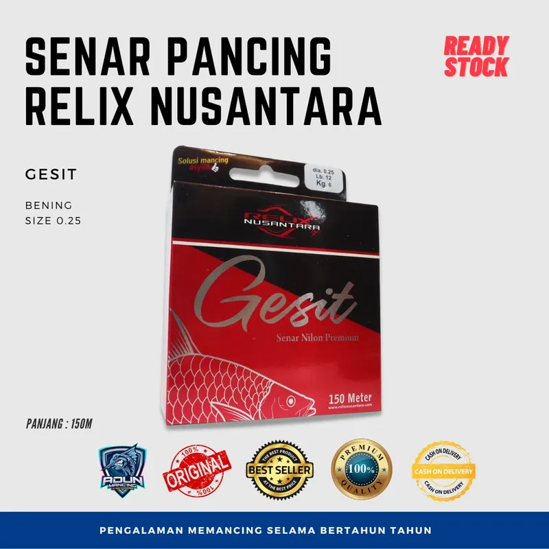 Senar Relix Nusantara Gesit 150m · 0,25 mm