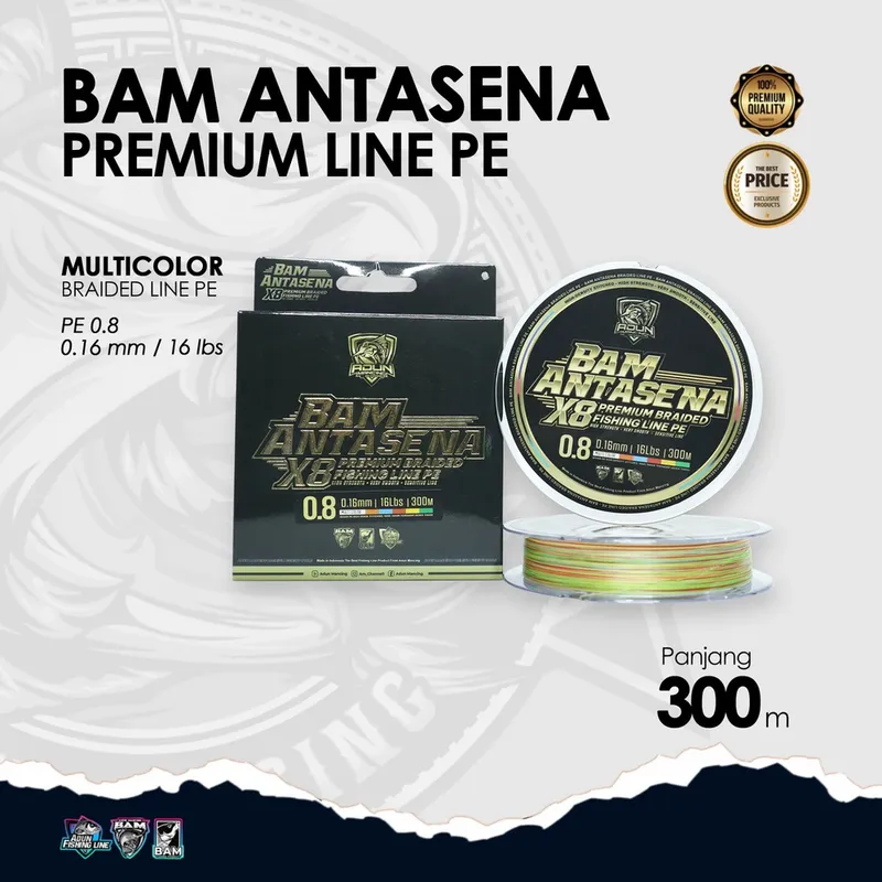 BAM Antasena Premium Line PE 300m · 0,16 mm / 1 lbs PE 0,8