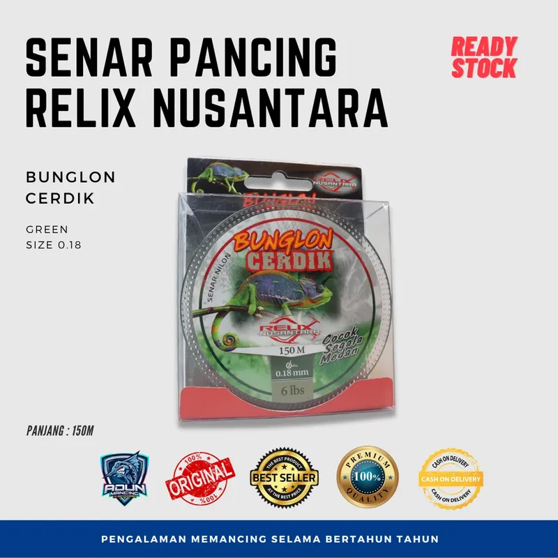 Senar Relix Nusantara Cerdik 150m · 0,18 mm