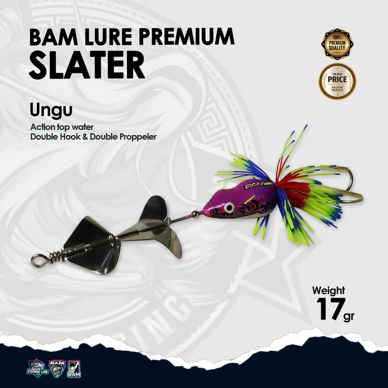 BAM Lure Premium Slater · Action Top Water · Ungu