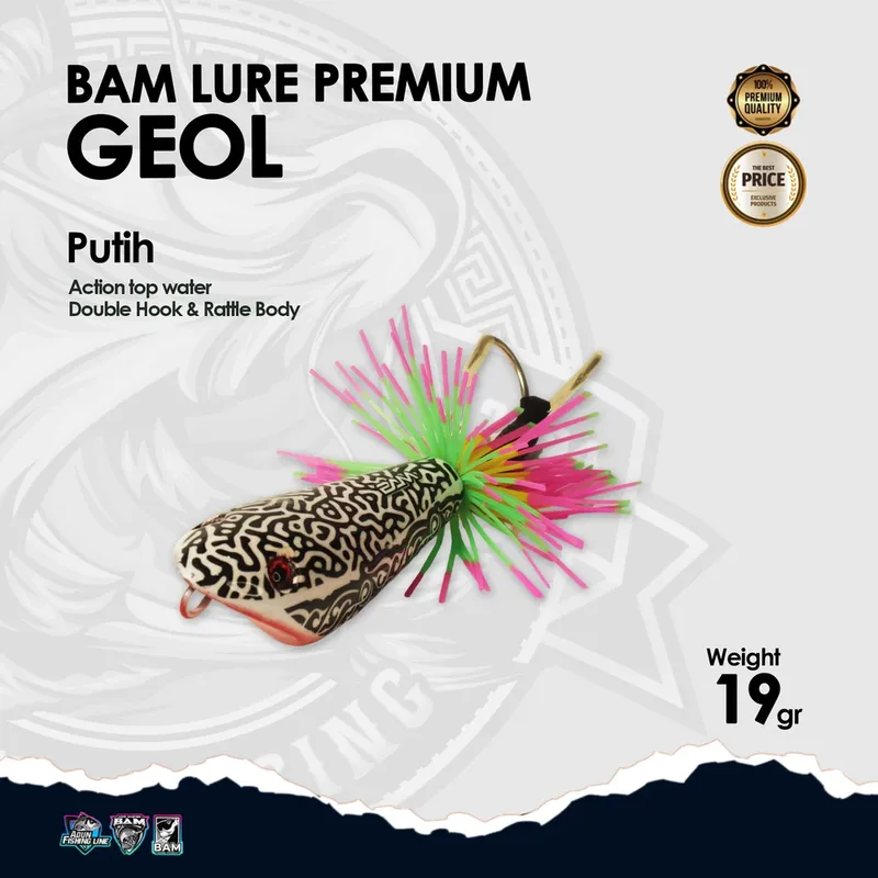 BAM Lure Premium Geol · Action Top Water · Putih
