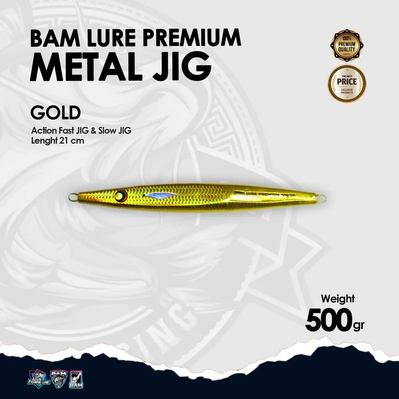 BAM Lure Premium Metal Jig · 500 gr Gold