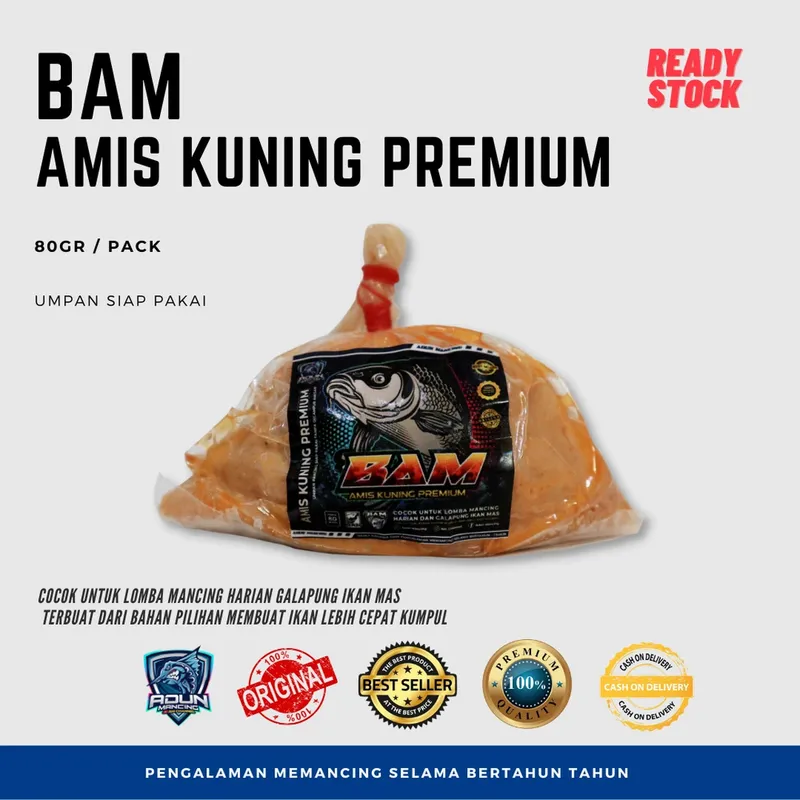 Umpan Ikan Mas BAM Amis Kuning Premium 80 gr Per Gandul