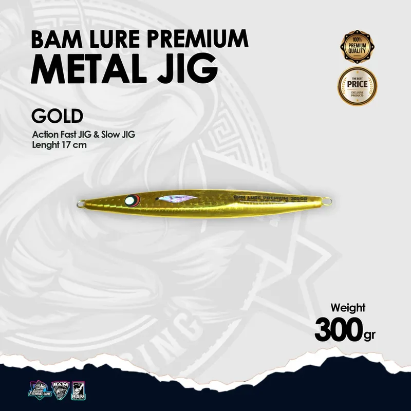 BAM Lure Premium Metal Jig · 300 gr Gold