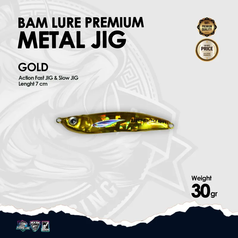 BAM Lure Premium Metal Jig · 30 gr Gold