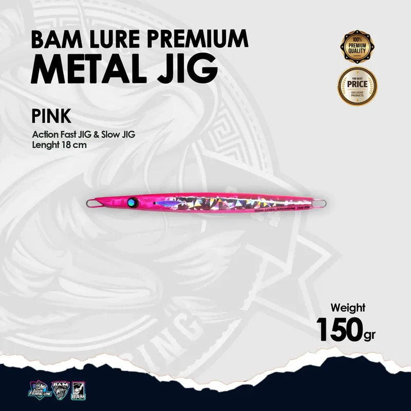 BAM Lure Premium Metal Jig · 150 gr Pink