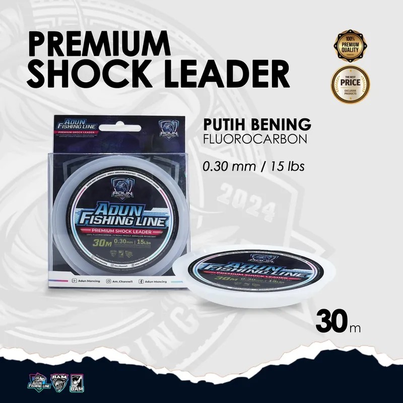 Adun Fishing Line Premium Shock Leader · 0,30 mm / 15 lbs · 30 Meter
